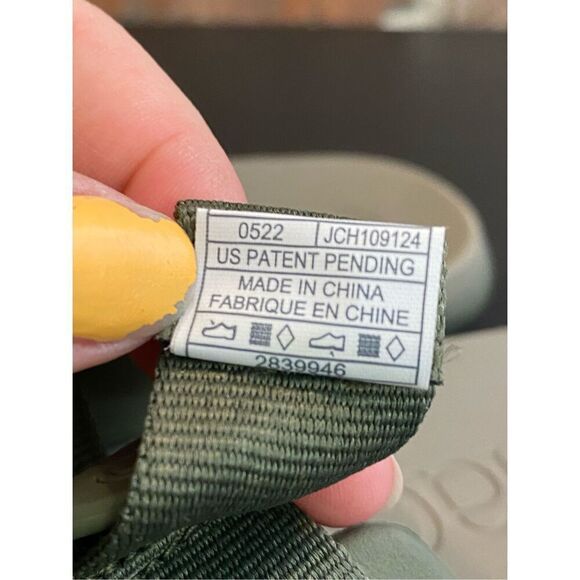 CHACO Army Green Outdoors Adjustable Strappy Sandal Slide Ladies Size 6 - Picture 8 of 11